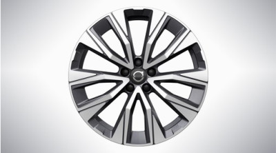 Aluminum rim set "5-V spoke Black Diamond Cut" 7.5 x 19"