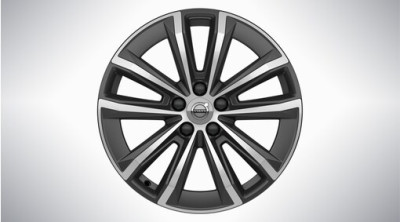 Aluminum rim set "5-Double Spoke Black Diamond Cut" 8 x 18"