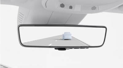 Digital interior rear view mirror, Volvo