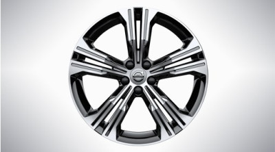 Aluminium velgenset "5-dubbelspaaks Black Diamond Cut" 7,5 x 19"