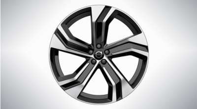 Aluminium velgenset "5-dubbelspaaks Black Diamond Cut" 9 x 22", incl. T8