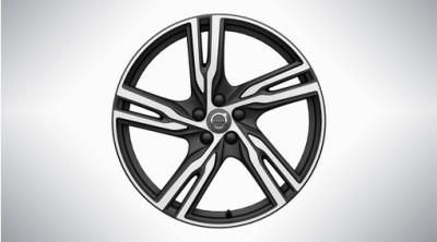 Aluminium velgenset "5-dubbelspaaks Matt Black Diamond Cut" 8,5 x 21"