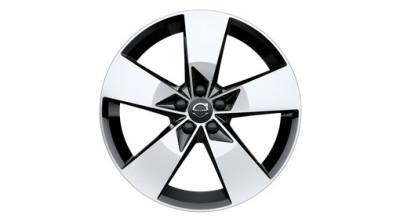Aluminium velgenset "5-spaaks Black White Diamond Cut" 7,5 x 19", excl. Pure electric, incl. Twin Engine