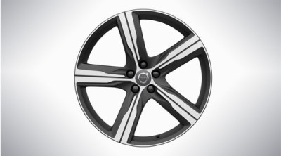 Aluminium velgenset "5-spaaks Matt Black Diamond Cut" 9 x 20” incl. T8