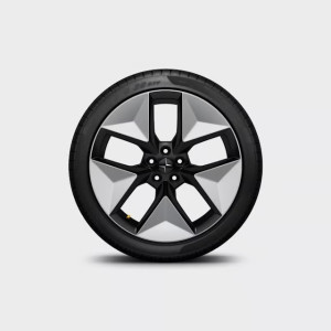 Complete wheels, winter "5 Spoke Black Silver 20", Polestar 2, excluding Performance Pack