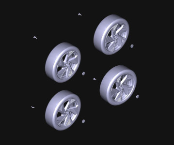 Complete wheels, winter 19", Lynk & Co 02