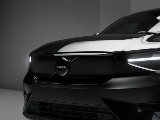 Car Emblem Sign for Volvo XC40 2023 2024 Pure Electric,Front Grille Front Grille Radiator Grill Logo Badge Stickers Sign Decals Sport Black 3D ABS Metal Car Decorative Accessories