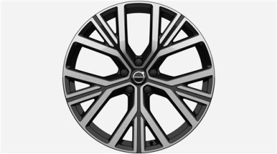 Complete wheels, winter "5-Y Spoke Glossy Black Diamond Cut" 22", Volvo ES90