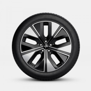 Aluminum rim set, 5-Spoke Black Diamond Cut 19", Polestar 2, excl. Performance Pack